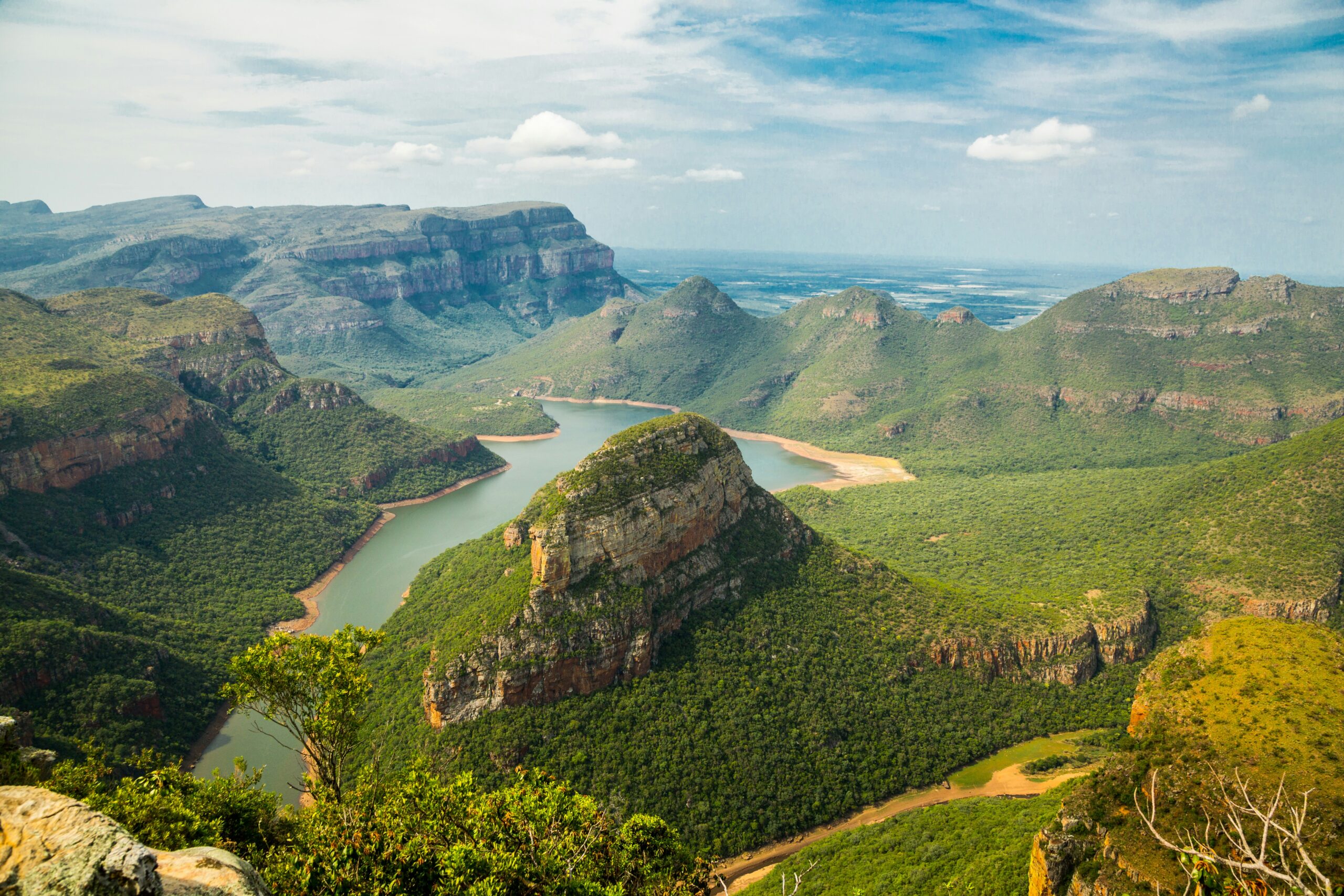 landscape of lush mountains in africa